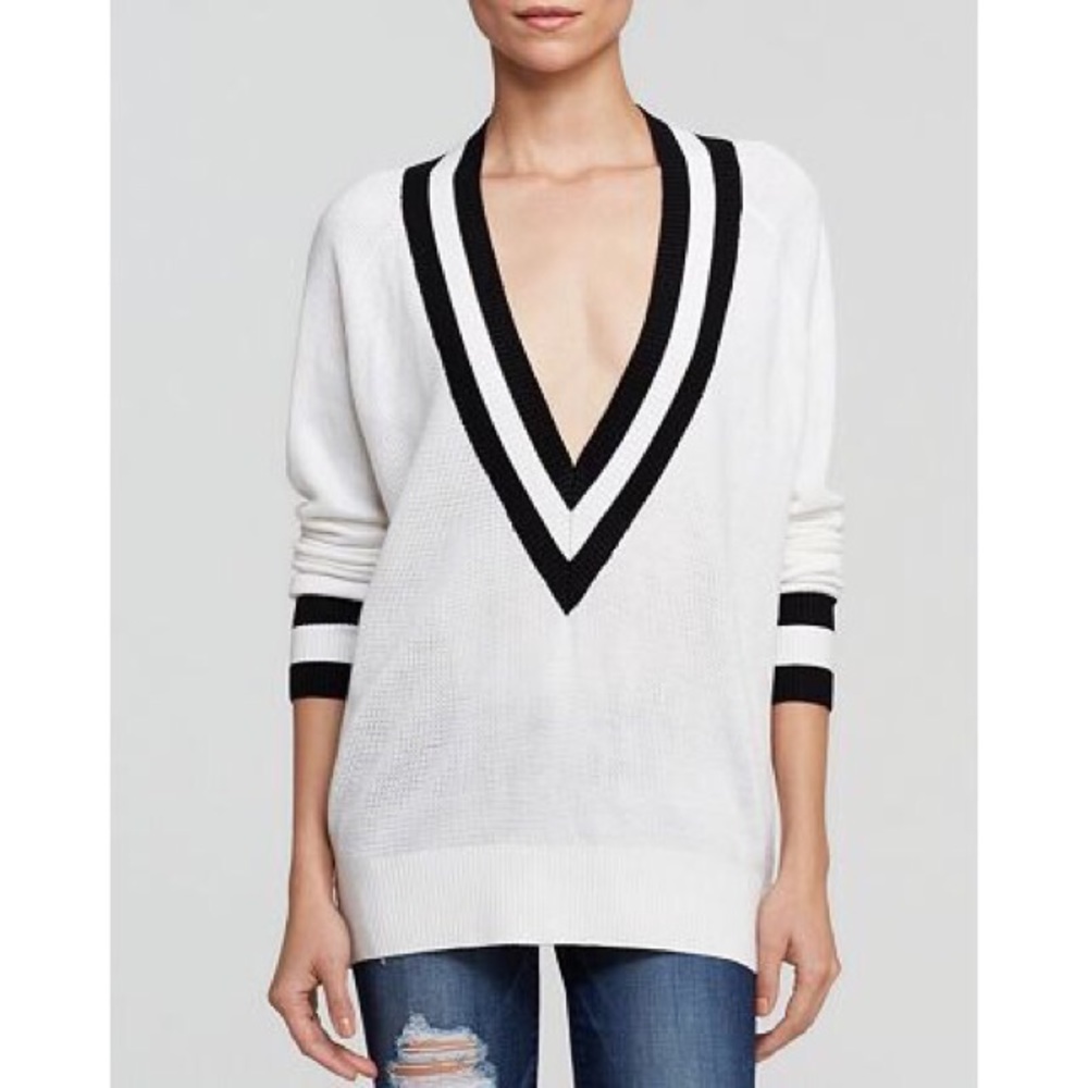 Nasty Gal Boys Club Sweater in White/Black - Picture 3 of 5